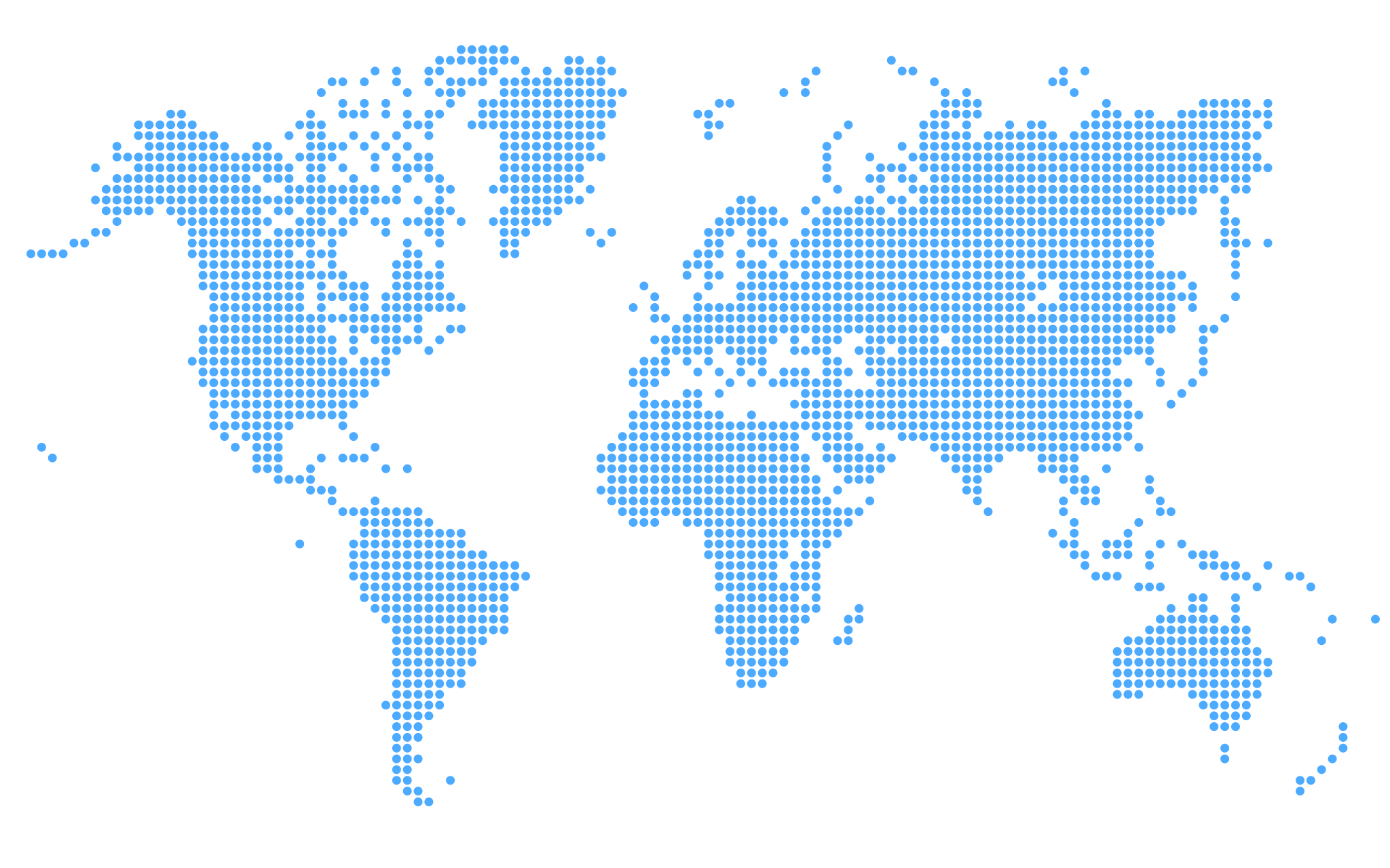 Worldwide delivery map